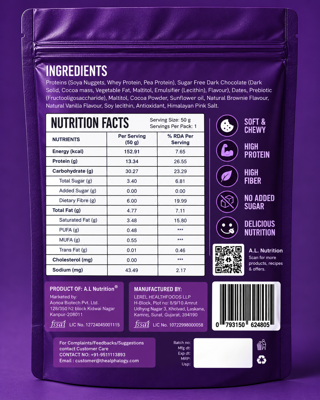 A.L. Nutrition Protein Cookies