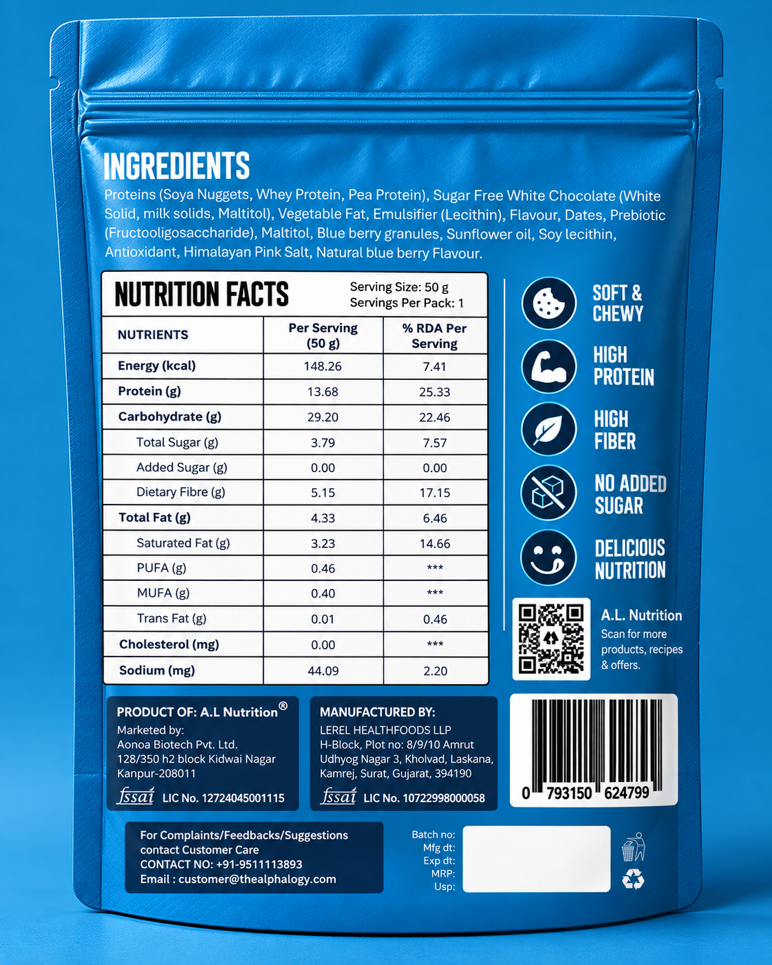 A.L. Nutrition Protein Cookies