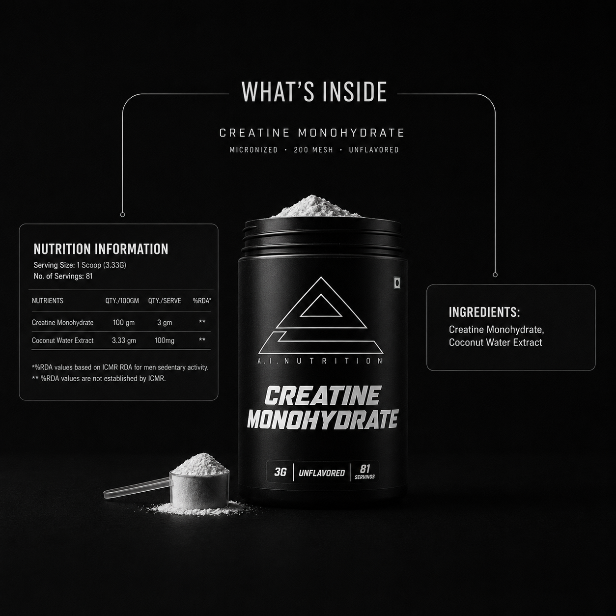 AL Nutrition's CREATINE MONOHYDRATE