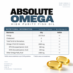 A.L. Nutrition Absolute Omega – 1000mg Fish Oil (EPA+DHA) | 60 Softgels