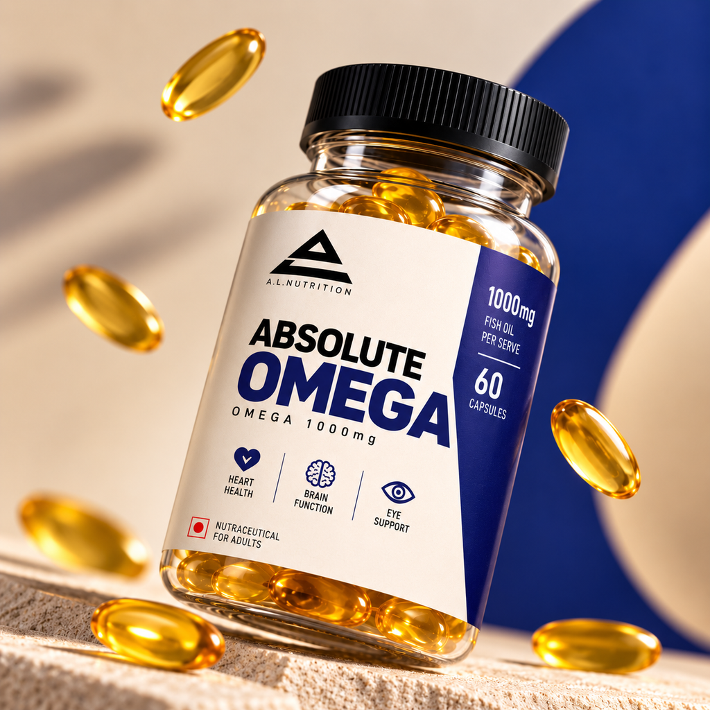 A.L. Nutrition Absolute Omega – 1000mg Fish Oil (EPA+DHA) | 60 Softgels