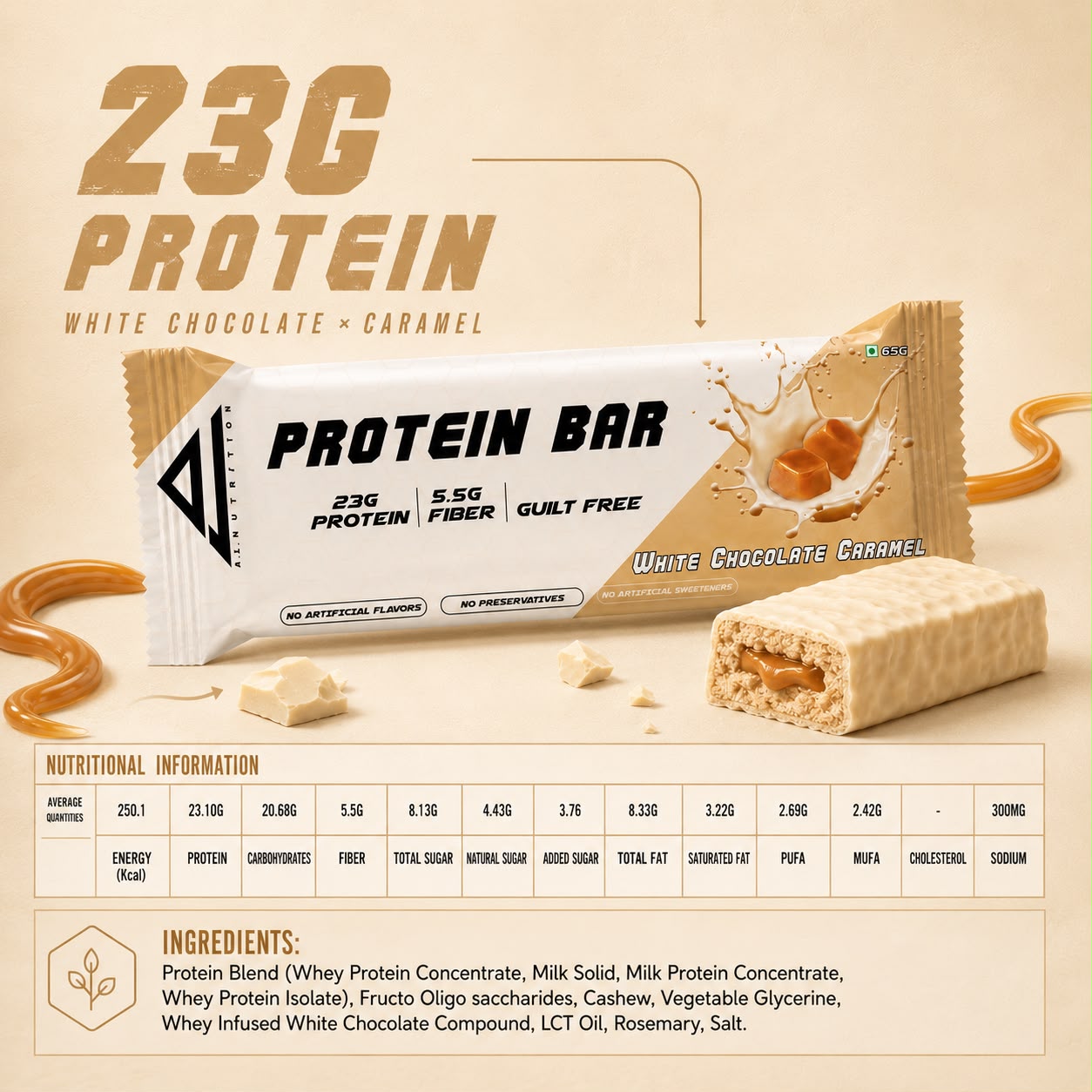 A.L. Nutrition’s White Chocolate Protein Bar